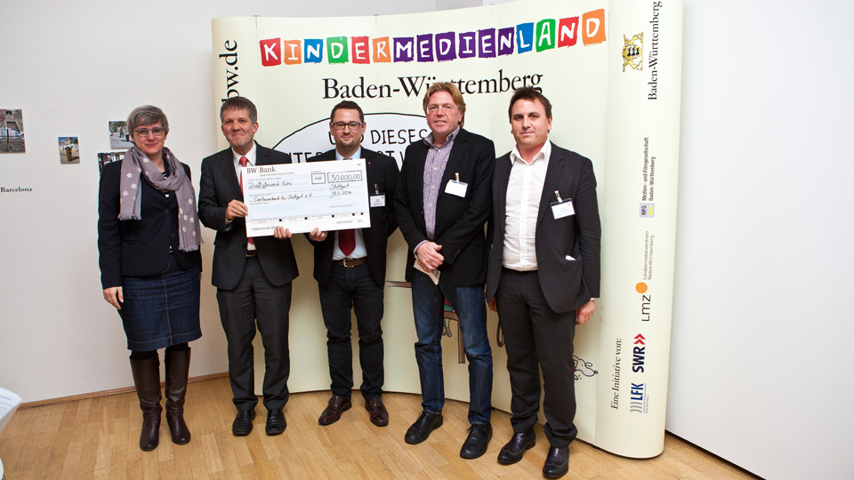 Scheckübergabe im Literaturhaus 2014